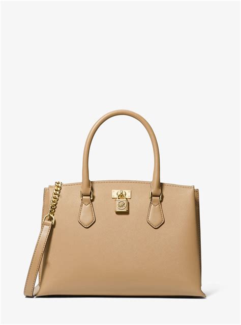 michael kors leather satchel.